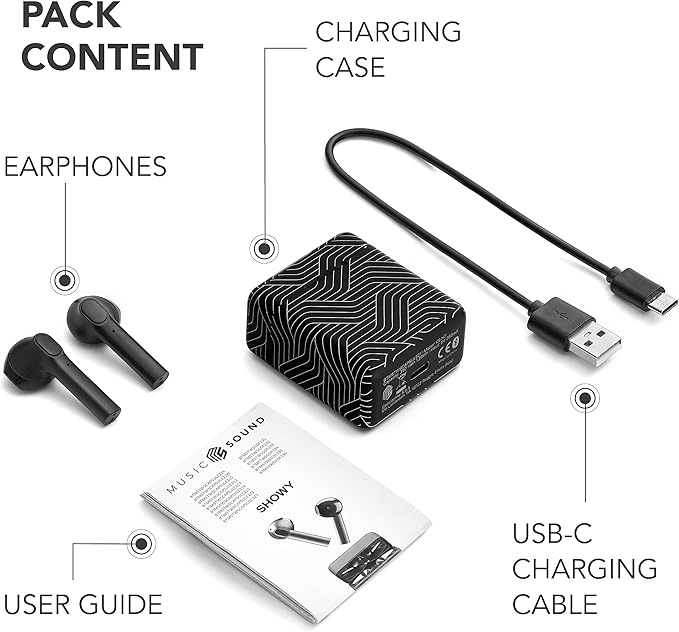 Music Sound - SHOWY - Auricolari TWS Bluetooth - LINEE