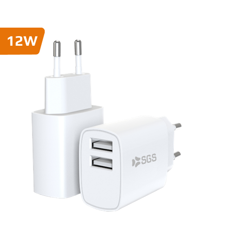 SGS Caricatore Dual USB 2.4A 12W