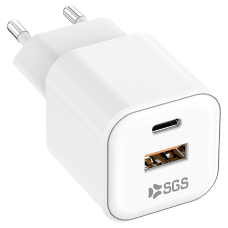 SGS Caricatore Dual USB-A/USB-C GAN PD 35/65W