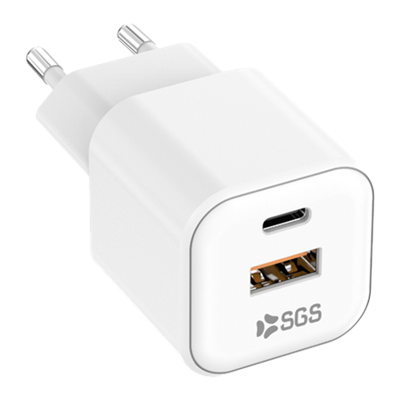SGS Caricatore Dual USB-A/USB-C GAN PD 35/65W