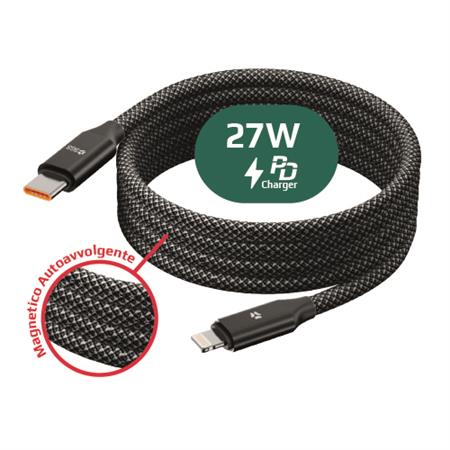 SGS Cavo Dati/Carica USB Magnetico Autoavvolgente - 1 Metro