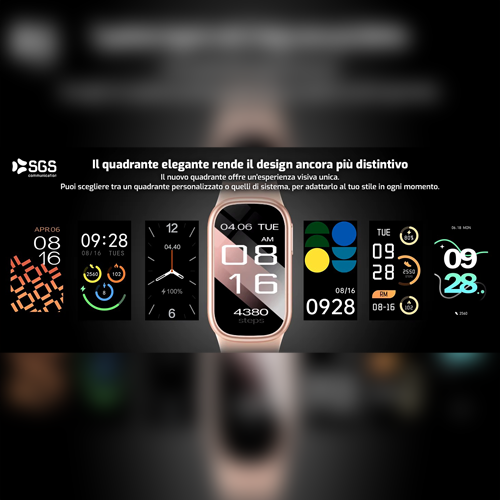 Smartwatch 18mm SGS Sleek - Nero